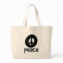 Simple Black Peace Sign bags by Prodem Simple Black Peace Sign bags