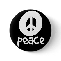 Simple Black Peace Sign buttons