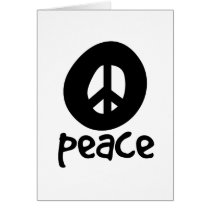 Simple Black Peace Sign cards