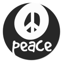 Simple Black Peace Sign stickers by Prodem Simple Black Peace Sign stickers