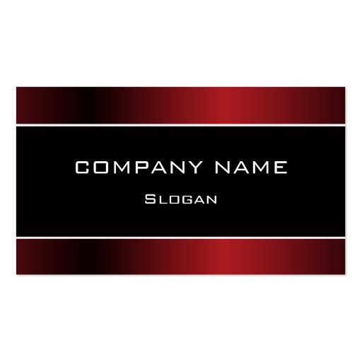 Simple Black & Red Business Card