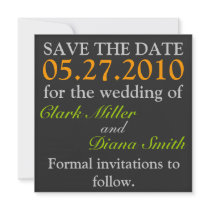 Simple Black Save The Date Announcement
