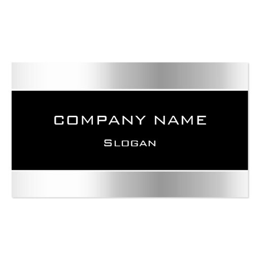 Simple Black & Silver Business Card (front side)