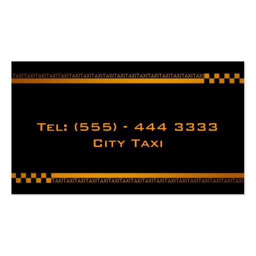 Simple Black Taxi Service Business Card