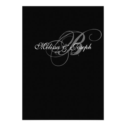 Simple Black & White Christian Wedding Invitation