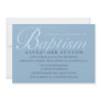 Simple Blue Baptism/Christening Invite