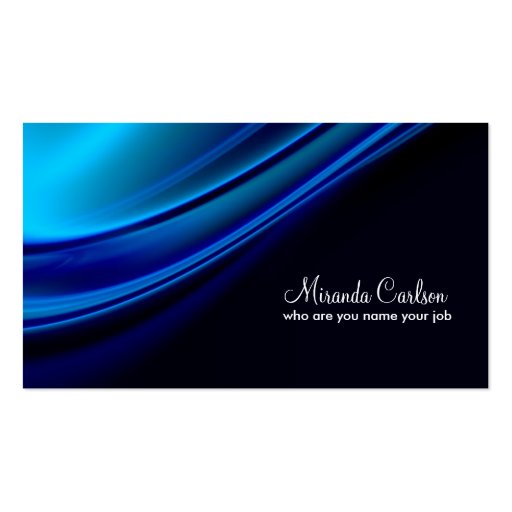 simple blue business card (front side)
