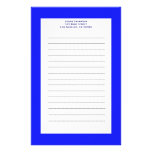 simple blue stationery