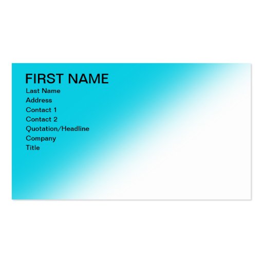 Simple Blue Fade Business Cards (front side)