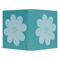 Simple Blue Flower Binder