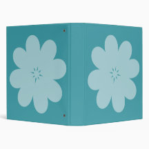 Simple Blue Flower Binder