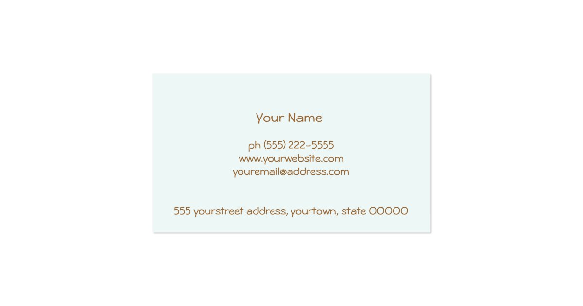 Simple Blue Lotus Flower Business Card 