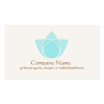 Simple Blue Lotus Flower Business Card