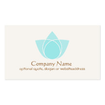 Simple Blue Lotus Flower Business Card