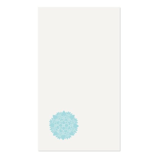 Simple Blue Lotus Flower Business Card
