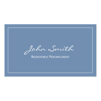 Simple Blue Registered Psychologist Business Card