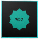Simple Blue Star Initial Napkins