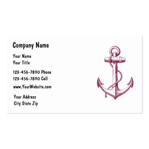 SImple Boating Business Cards (front side)