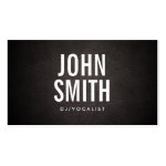 Simple Bold Text DJ Music Business Card