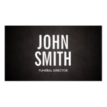 Simple Bold Text Funeral Business Card