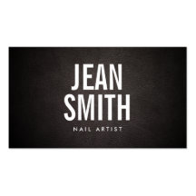 Simple Bold Text Nail Art Business Card