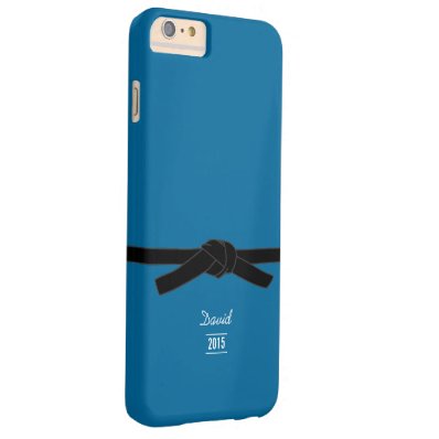 Simple Brazilian jiu-jitsu Black Belt Blue Barely There iPhone 6 Plus Case