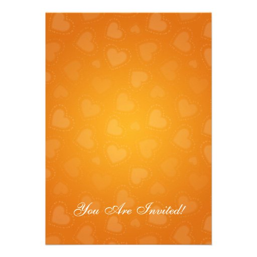 Simple Bridal Shower Tandem Bike Orange Custom Announcements