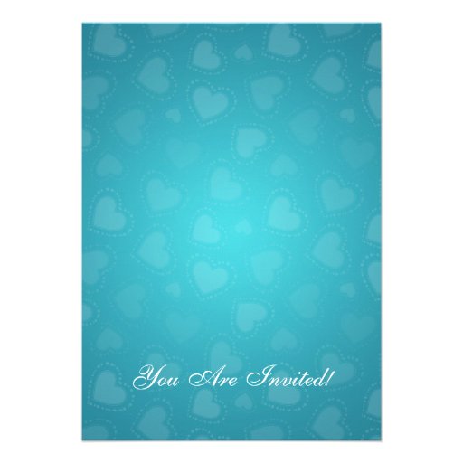 Simple Bridal Shower Tandem Bike Turquoise Custom Announcements