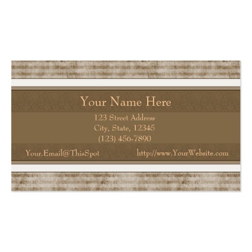 Simple Brown Business Card (back side)