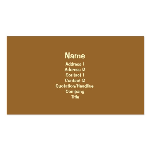 Simple Brown Business Card Template