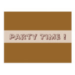 Simple brown invitation postcards