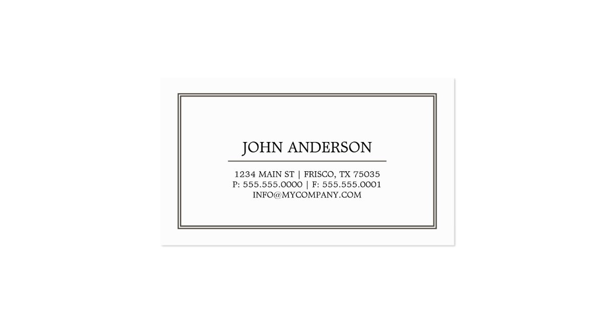 Simple Business Card Zazzle Simple Business Card Zazzle