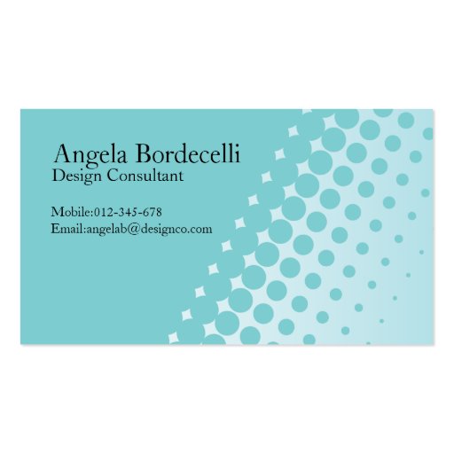 Simple Business Card Half Tone Dots (front side)