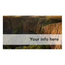 Simple business card of majestic cliff & waterfall