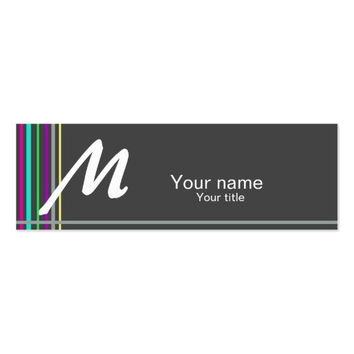Simple business card with a touch of color