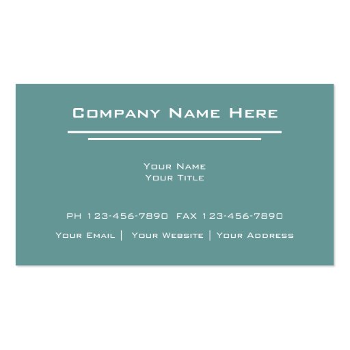 Simple Business Cards (front side)