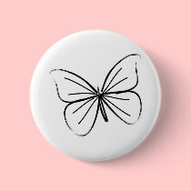 Simple Butterfly Line Drawing buttons by White_Wedding Simple Butterfly Line Drawing buttons