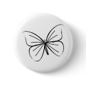 Simple Butterfly Line Drawing buttons