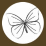 Simple Butterfly Line Drawing
