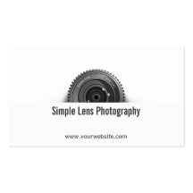 Simple Camera Len Photography Studio Business Card