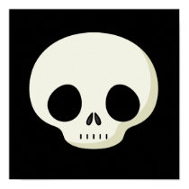 Simple Cartoon Skull posters by halloween4you Simple Cartoon Skull posters