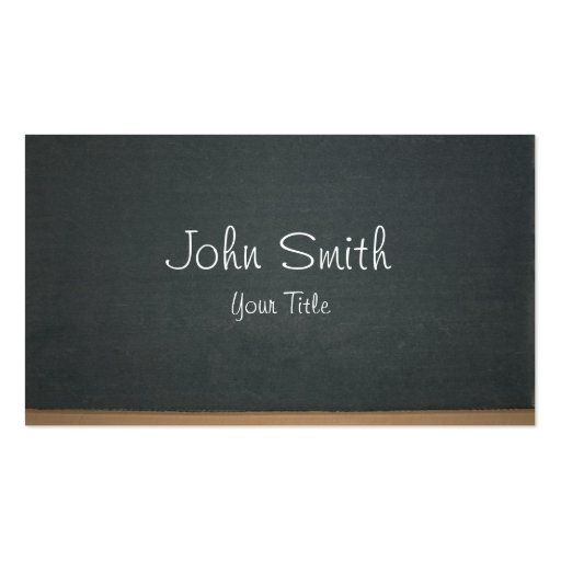 Simple Chalkboard Business Card