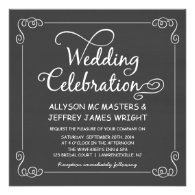 Simple Chalkboard Wedding Invitations