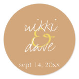 Simple chic handwritten wedding favor label seal sticker
