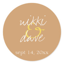 Simple chic handwritten wedding favor label seal stickers