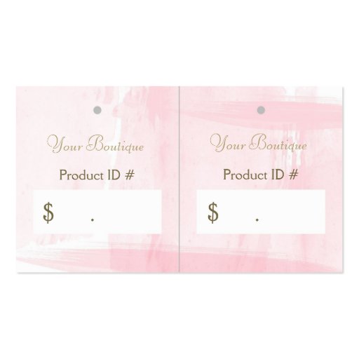 Simple Chic Pink Boutique Retail Sales Hang Tags Business Card Template (front side)