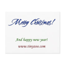 Simple Christmas Postcard by tinyzoo Simple Christmas Postcard
