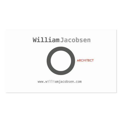 SIMPLE CIRCLE in GRAY Business Card (front side)