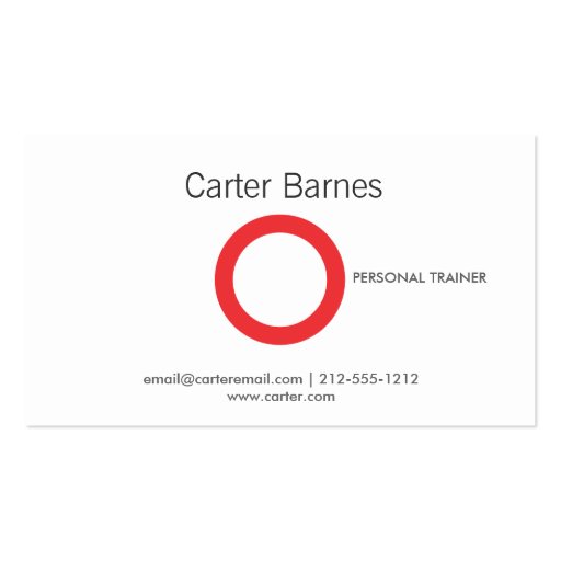SIMPLE CIRCLE in RED Business Card (front side)