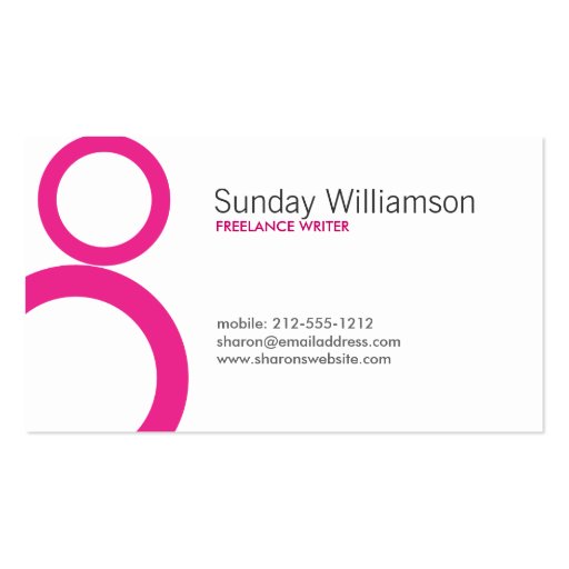 SIMPLE CIRCLES in MAGENTA Business Card